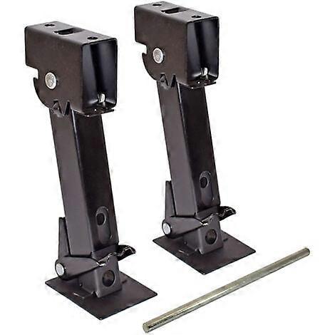 Pair trailer stabilizer jacks, Foldable telescopic stabilizer jacks, Tilting stabilizer jacks - capacity 1000lbs each