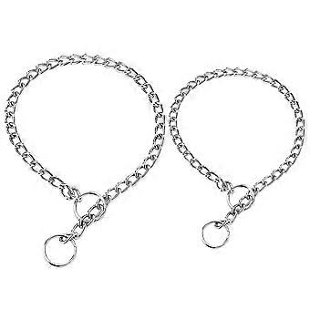 2pcs Pet Supplies Choke Chain For Dog Heavy Duty Iron Thick Outdoor Training