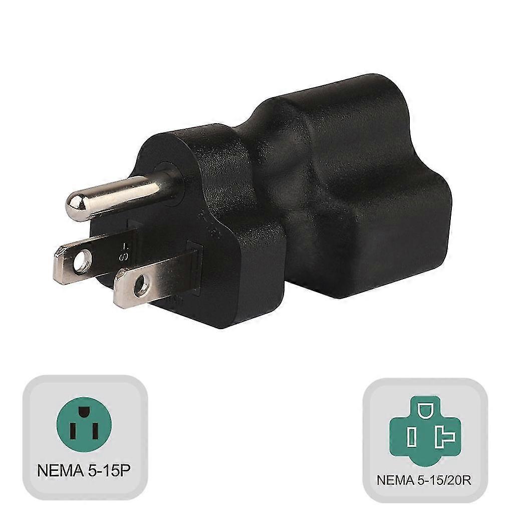 Nema 5-15p To 5-15/20r Ac Adapter 5-15p Male 3pins To 5-15/20r Conversion Plug