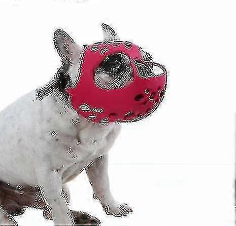 Short Snout Dog Muzzle,soft Silicone Adjustable Breathable Bulldog Muzzle For French Bulldog Shih Tzu And Pug For Biting Chewing Training