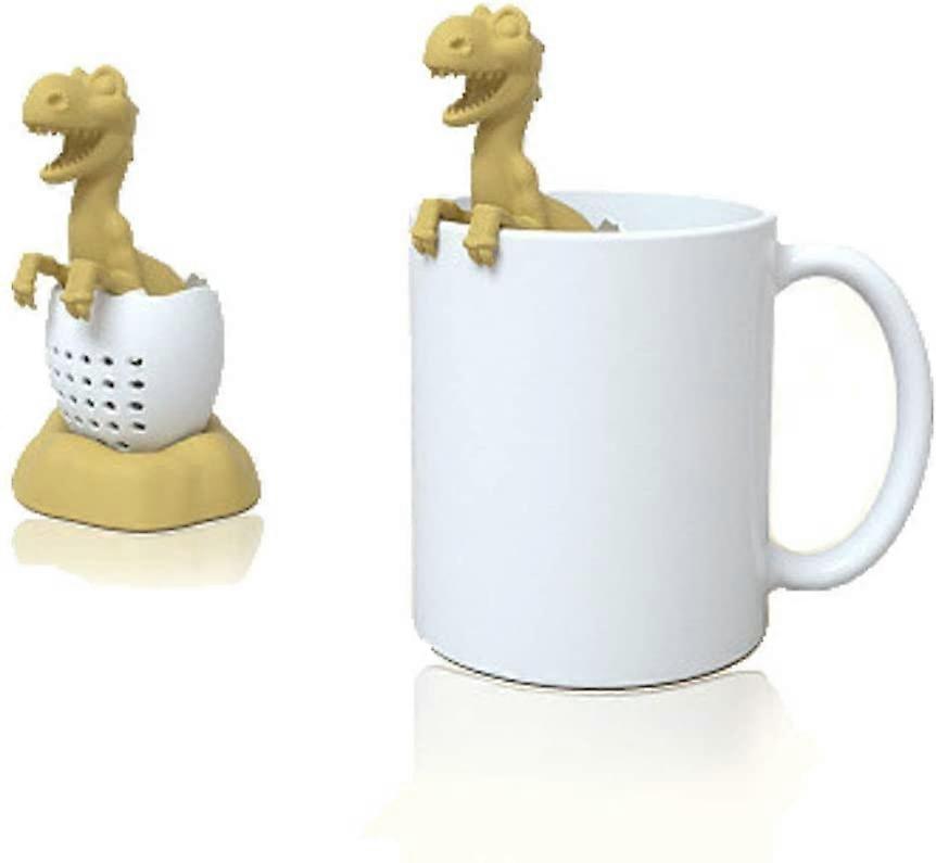 Tea Infuser,Dinosaur & eggshell Filter Diffuser Loose Tea Silicone Strainer for Different Mugs and Leaves