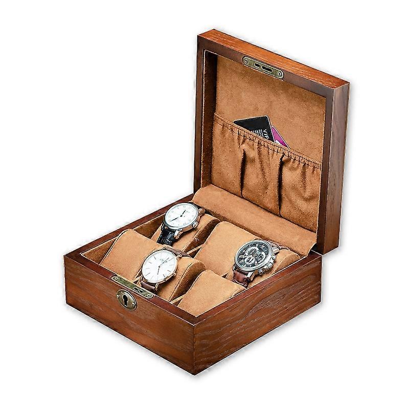Willow Watch Storage Box With Lock 6 Slots Square