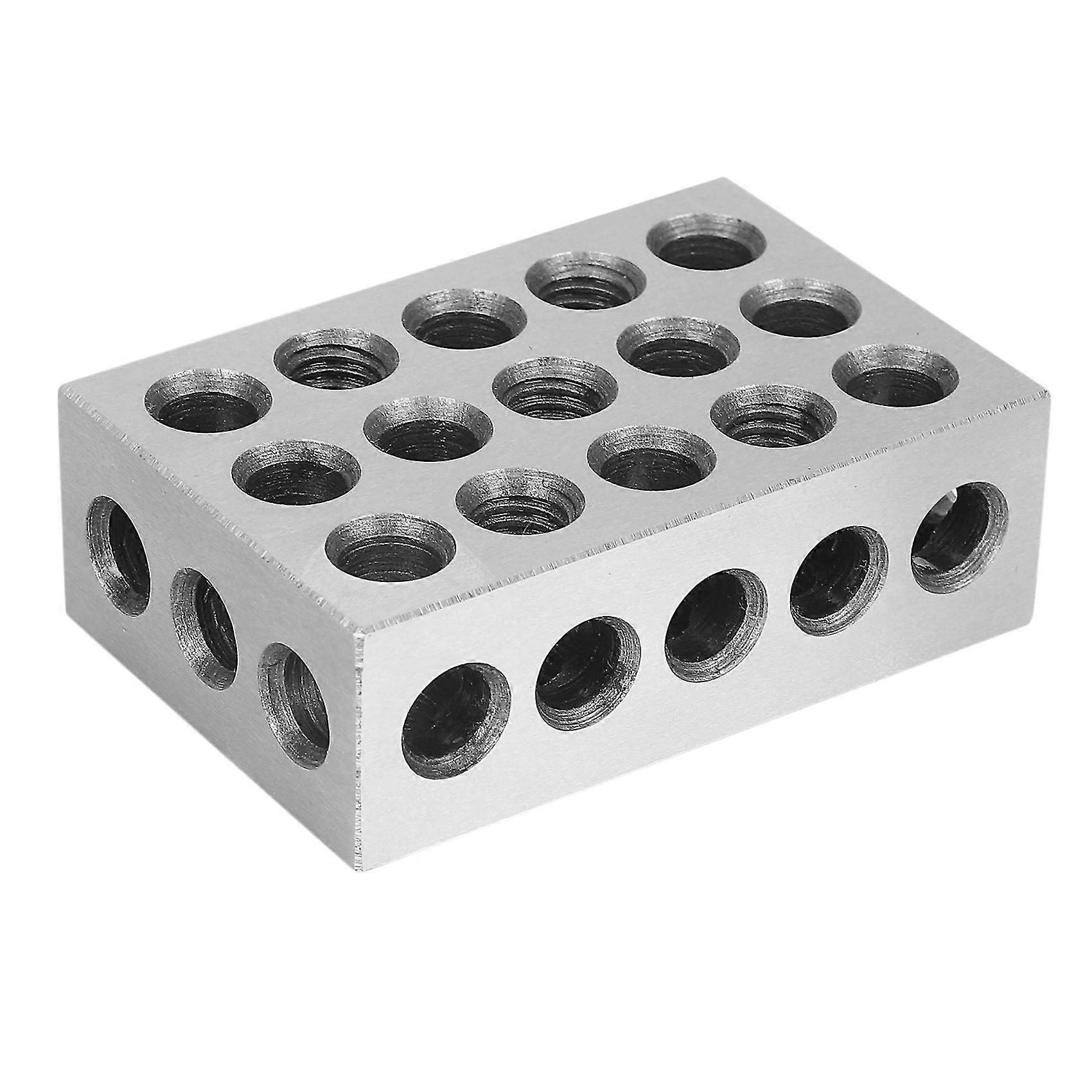 2pcs 25x50x75mm Hardened Steel Blocks 23 Holes Parallel Clamping Block Lathe Tools Precision 0.005m