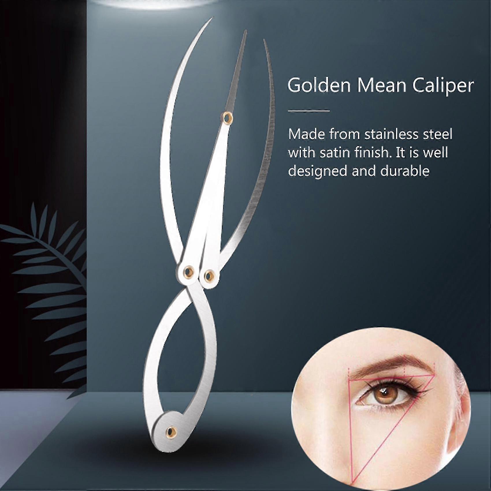 Mean Calipers Golden Ratio Calipers Stainless Steel Eyebrow Ruler 1:1 ...