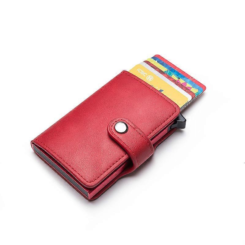 ZOVYVOL 2023 New Men Custom Name Wallet Card Holder Hasp Protector Smart Leather Wallet Card Case RFID Aluminum Box Card Holder