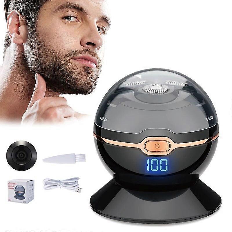 New Ball Shape Electric Razor USB Rechargeable Mustache Trimmer With Base For Men Barber Shaving Machine Beard Trimmers