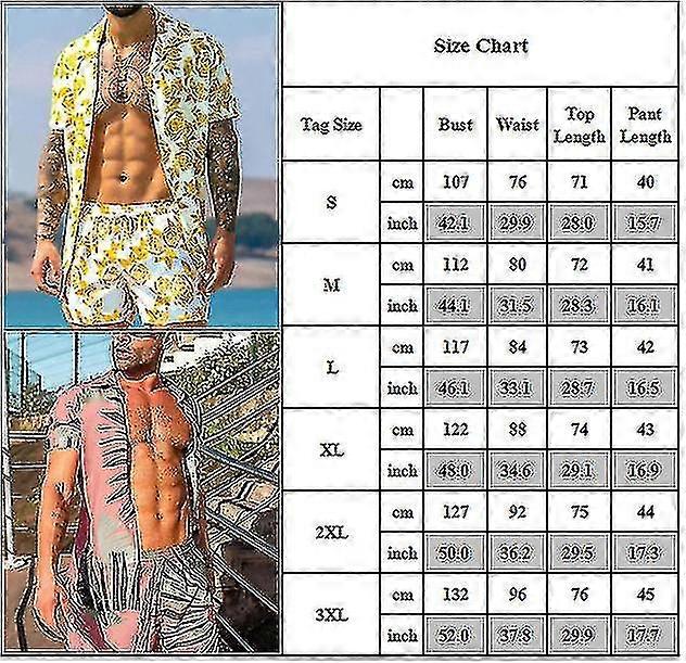 Miehet Boho Asu Lyhythihainen paita Shortsit Set Beach
