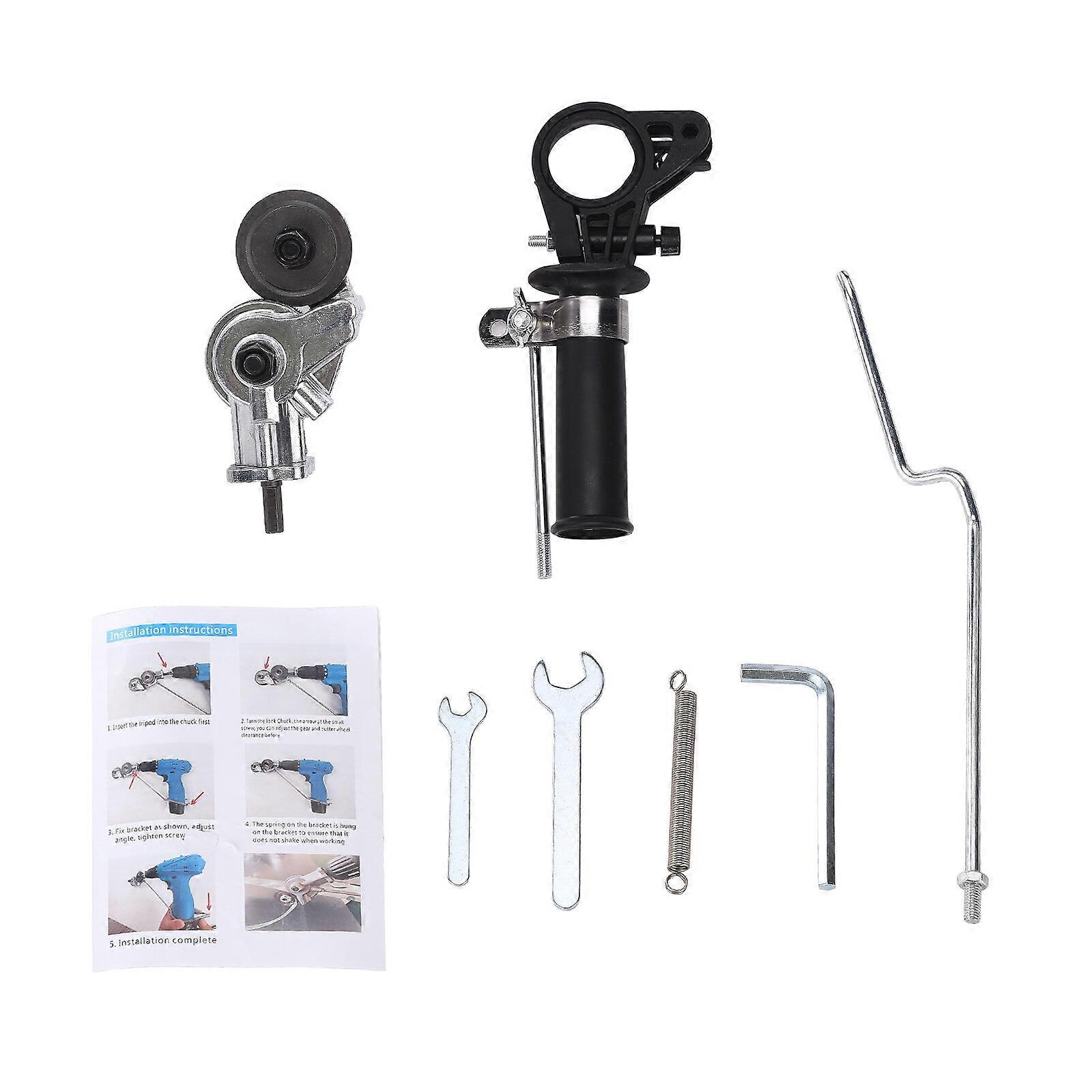 Drill Attachment Metal Cutter Double Headed Safe Car Maintenance Durable Accurate