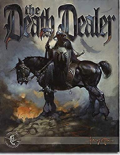 تاجر الموت القصدير المعادن تسجيل فارس الخيال ملصق جدار الفن ديكور 12 "x8"