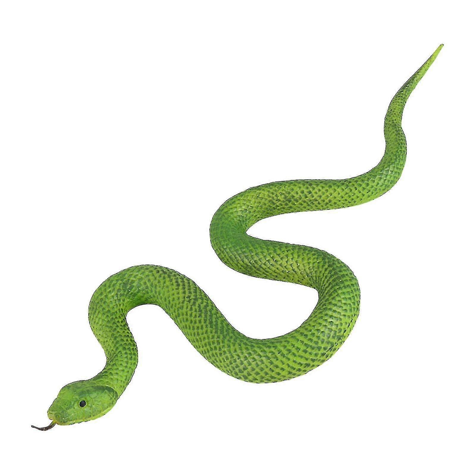 Realistic Fake Snake Toy Rubber Snake Character Halloween Prank Props Fake Snake Scare Bird And Squirrel Python Statue