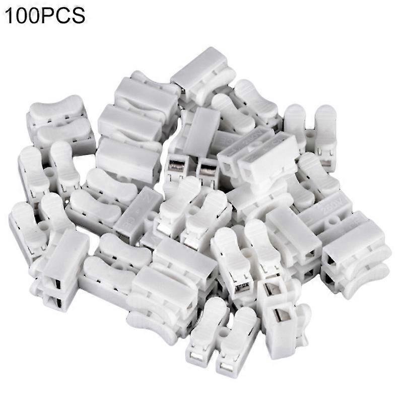 100Pcs CH2 2Pin Self-Locking Quick Splice Wire Connector Electric Cable Terminal JIKAIX