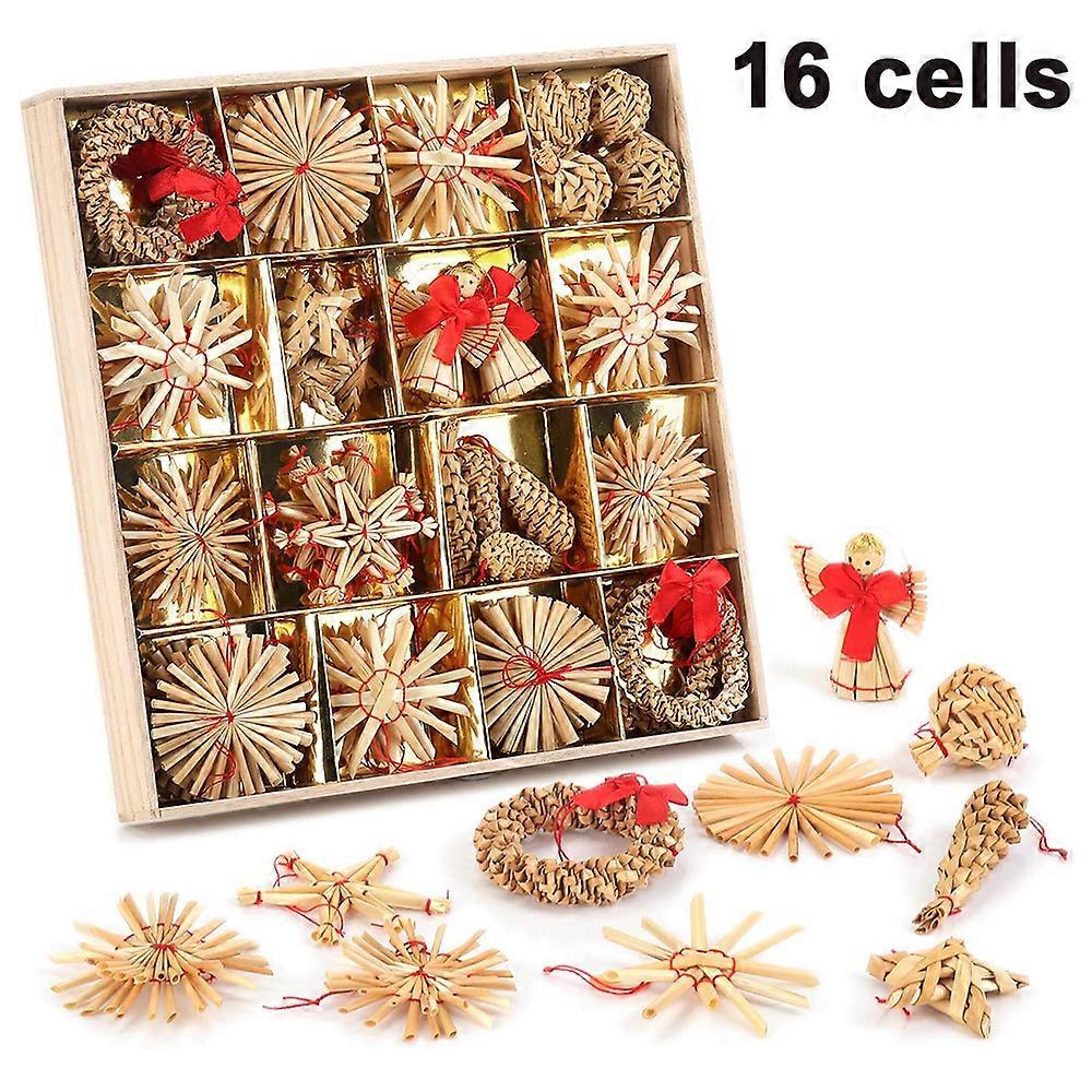 Environmentally Friendly Creative Wheat Straw Woven Christmas Pendant