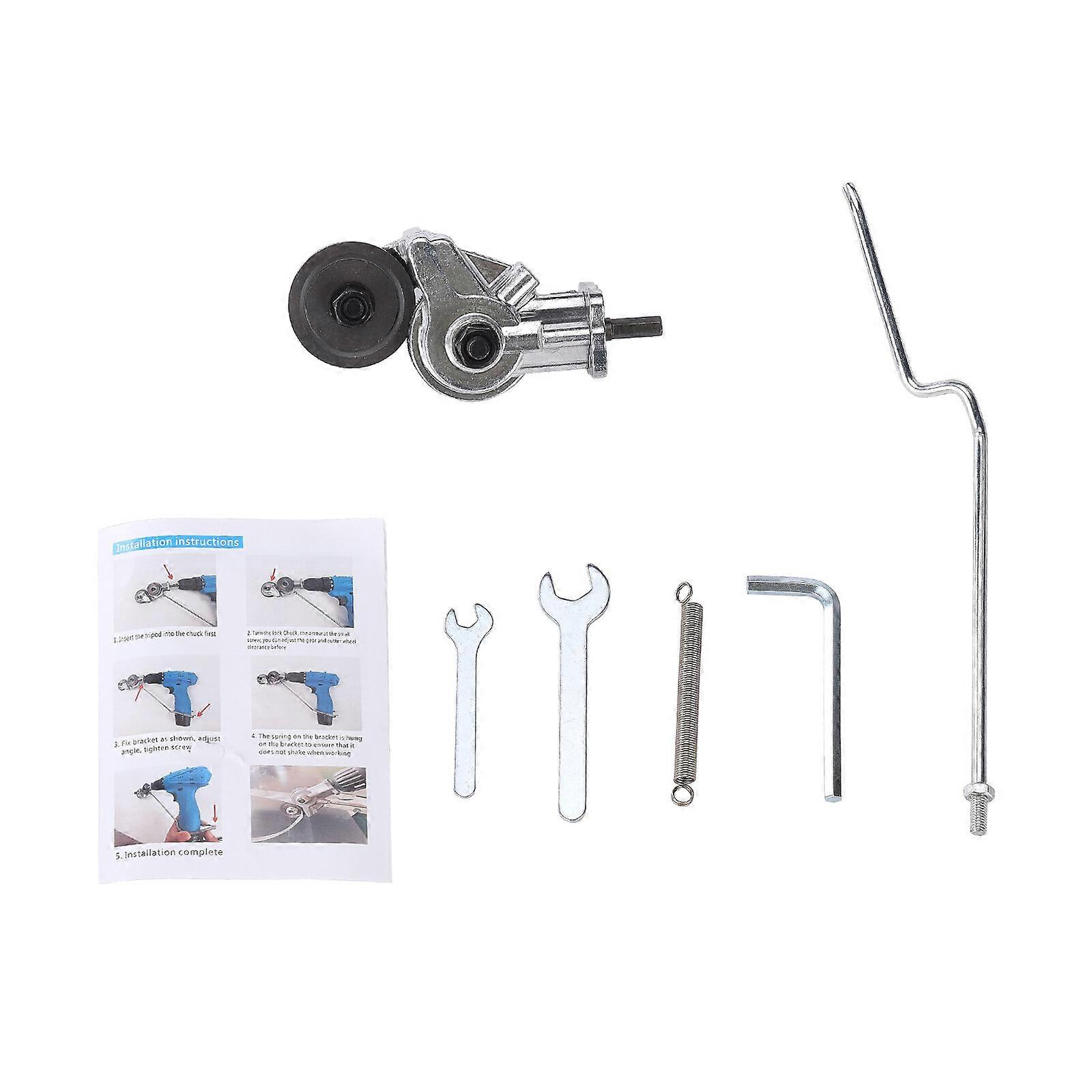 Drill Attachment Metal Cutter Double Head Nibbler Tool for Safe Car Maintenance