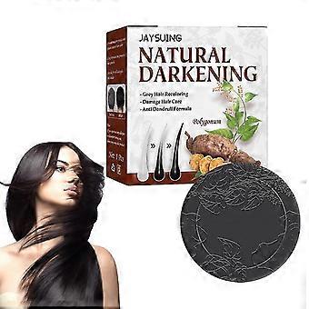 Polygonum Essence Hair Darkening Shampoo Soap Natural Organic Mild Formula Hair Shampoo Gray Hair Reverse Anti Loss Hair Care