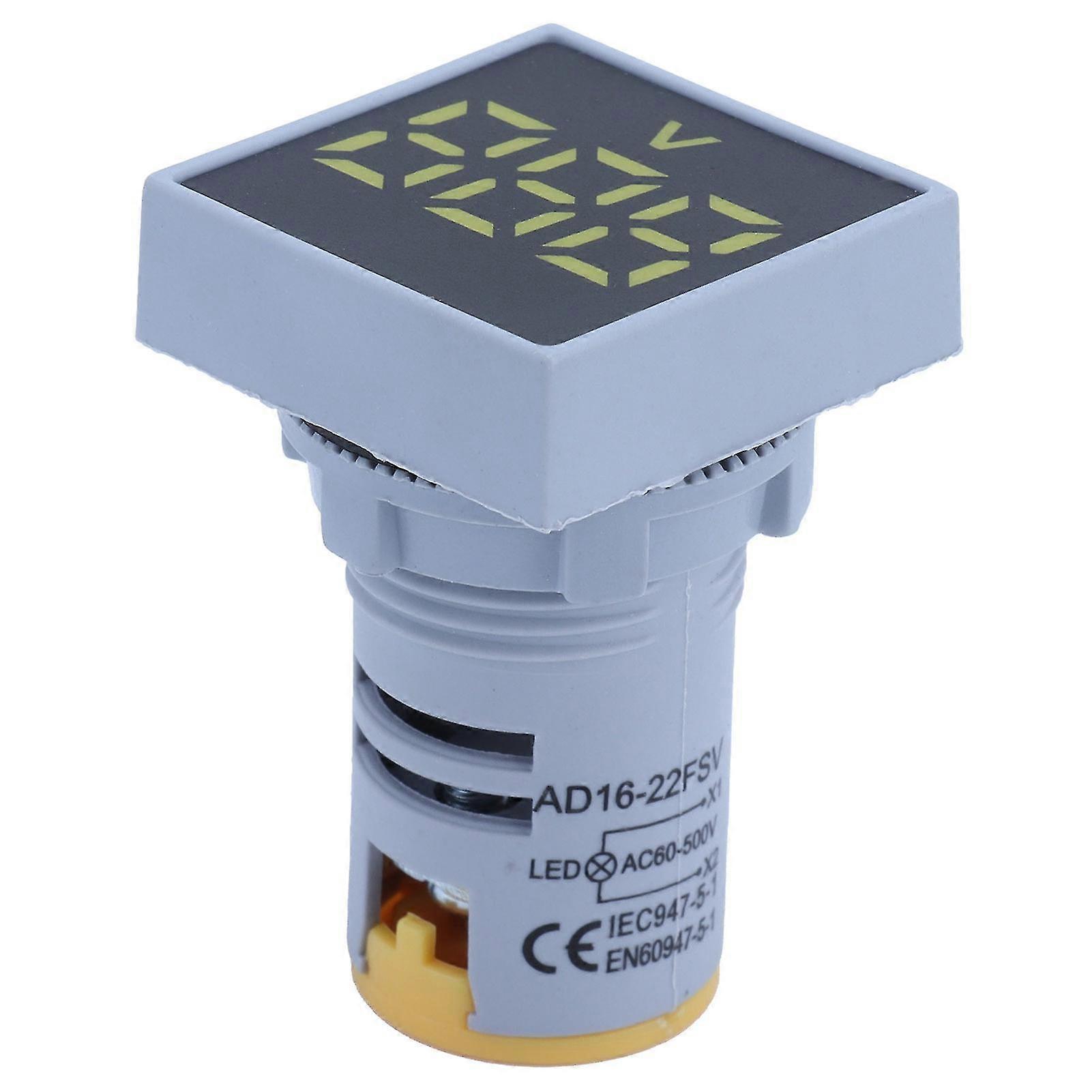 60~500V AC Voltage Indicator with Yellow LED Digital Display