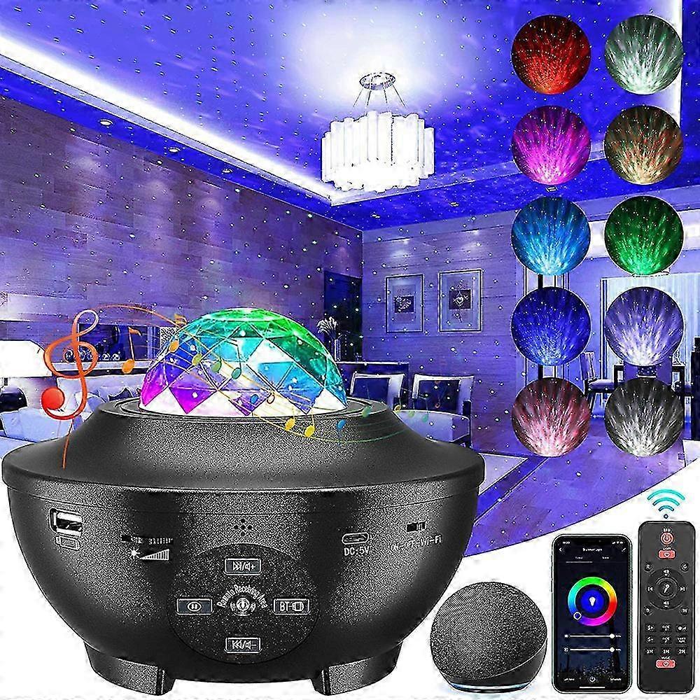 Star Sky Projector - LED Planetarium Ceiling Projector, with Bluetooth, Remote Control and 10 Modes, Bedroom Decoration for Adults and Kids