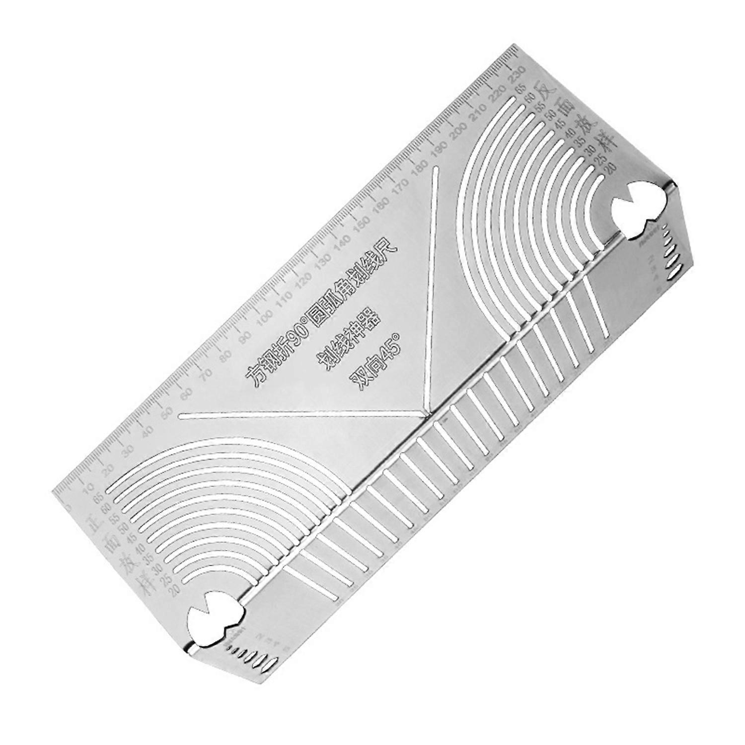 Angle Arc Marking Tool Multi-Purpose 90-Degrees Adjustable Linear Arc Dual-Purpose Scriber Metal