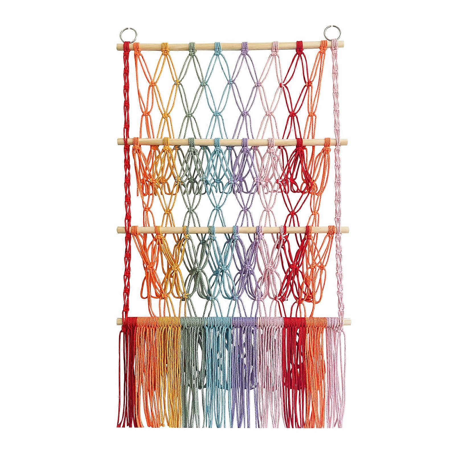 Stuffed Animal Toy Net Hammock Wall Hanging Organizer 3-Layer Design Easy to Install Display Plush Toy Storage Holder