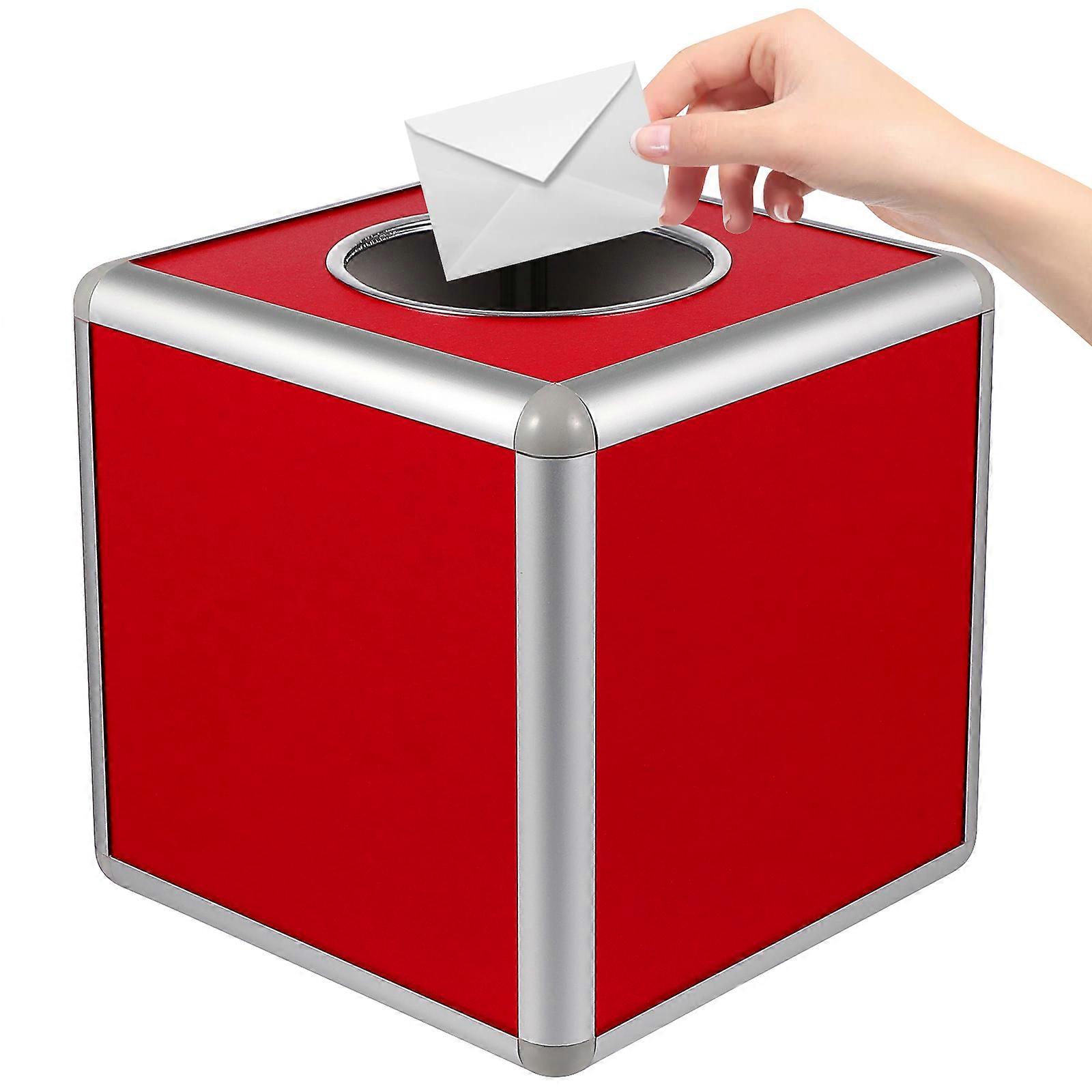 Raffle Box Lottery Box Multifunctional Square-shape Storage Ticket Box Card Bonus Draw Box for Business Annual Meeting Fundraising