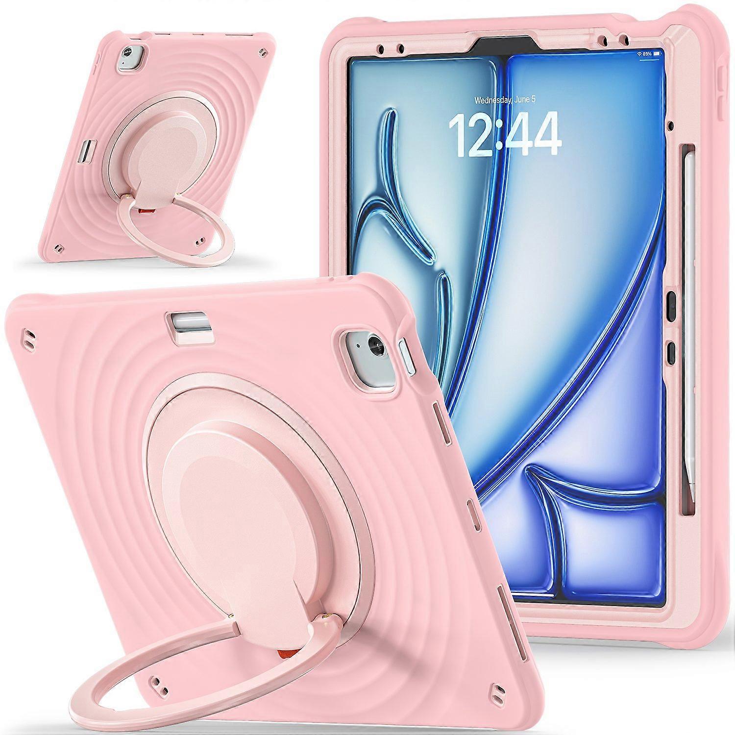 For iPad Air 13 (2024) iPad Pro 12.9 (2022) (2021) (2020) (2018) Case Kickstand PC Silicone TPU Tabl
