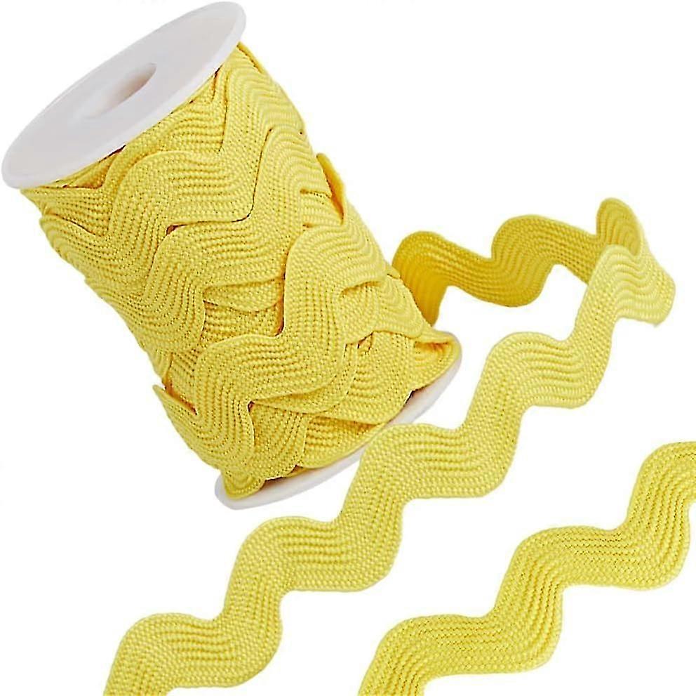 1 rulle 5/8 tommer (15 mm) RIC Rac Trim Ribbon 10 Yards Rick Rack Wave Syning Bøjning Fringe Trim Flettet vævet stof til syning af blomsterfremstilling Bryllup Dre