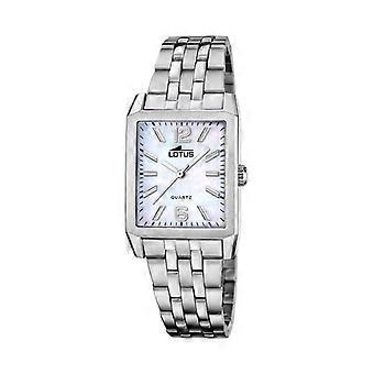 Lotus square series Women's Analog Quartz Watch with Stainless Steel Bracelet 18985/1