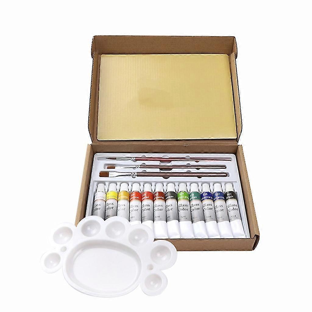 12/24 Färg Keramik Konst Keramiskt pigment Bärbar Set Underglasyr Färgpulver