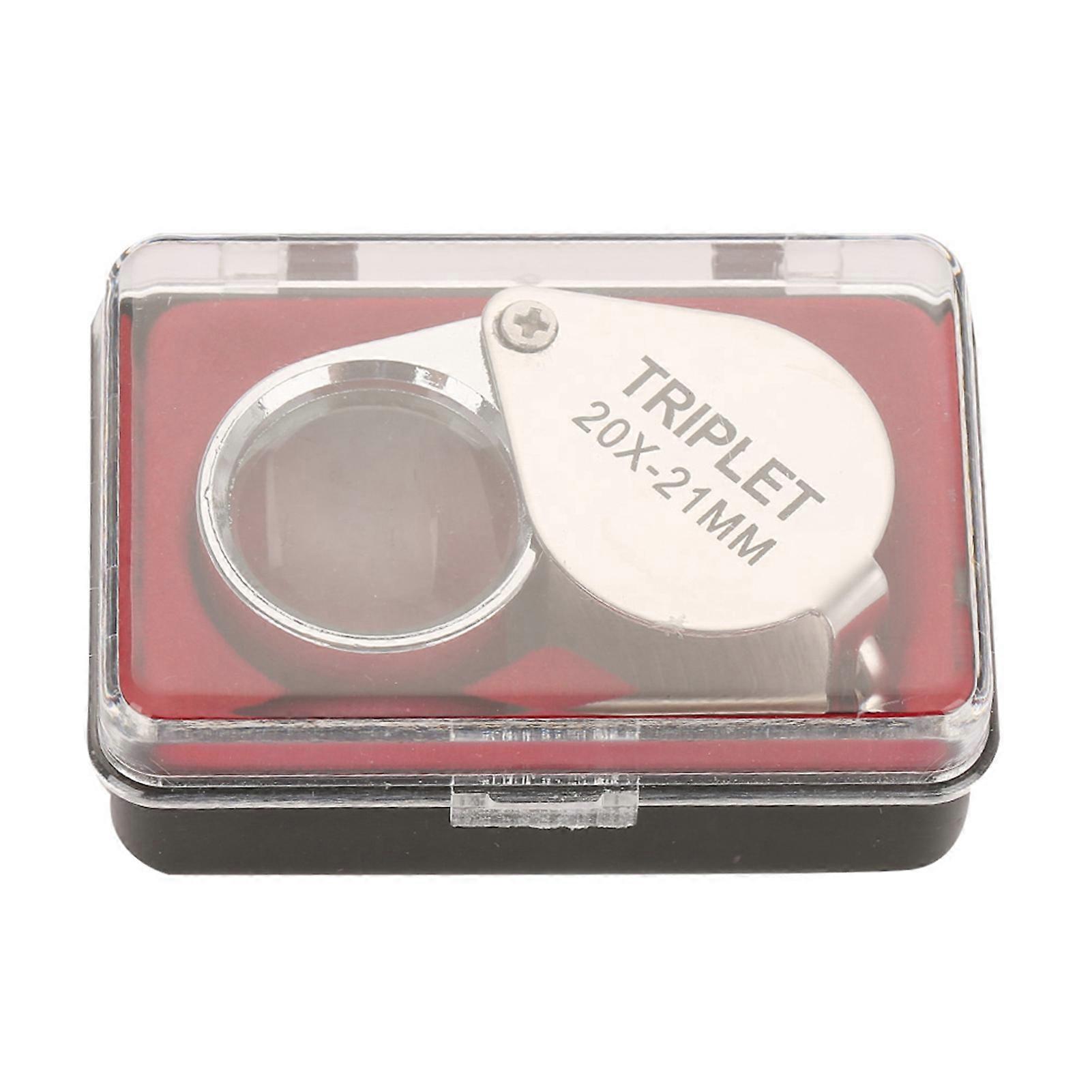 20X Portable Folding Pocket Magnifier for Jewelry Checking and Reading