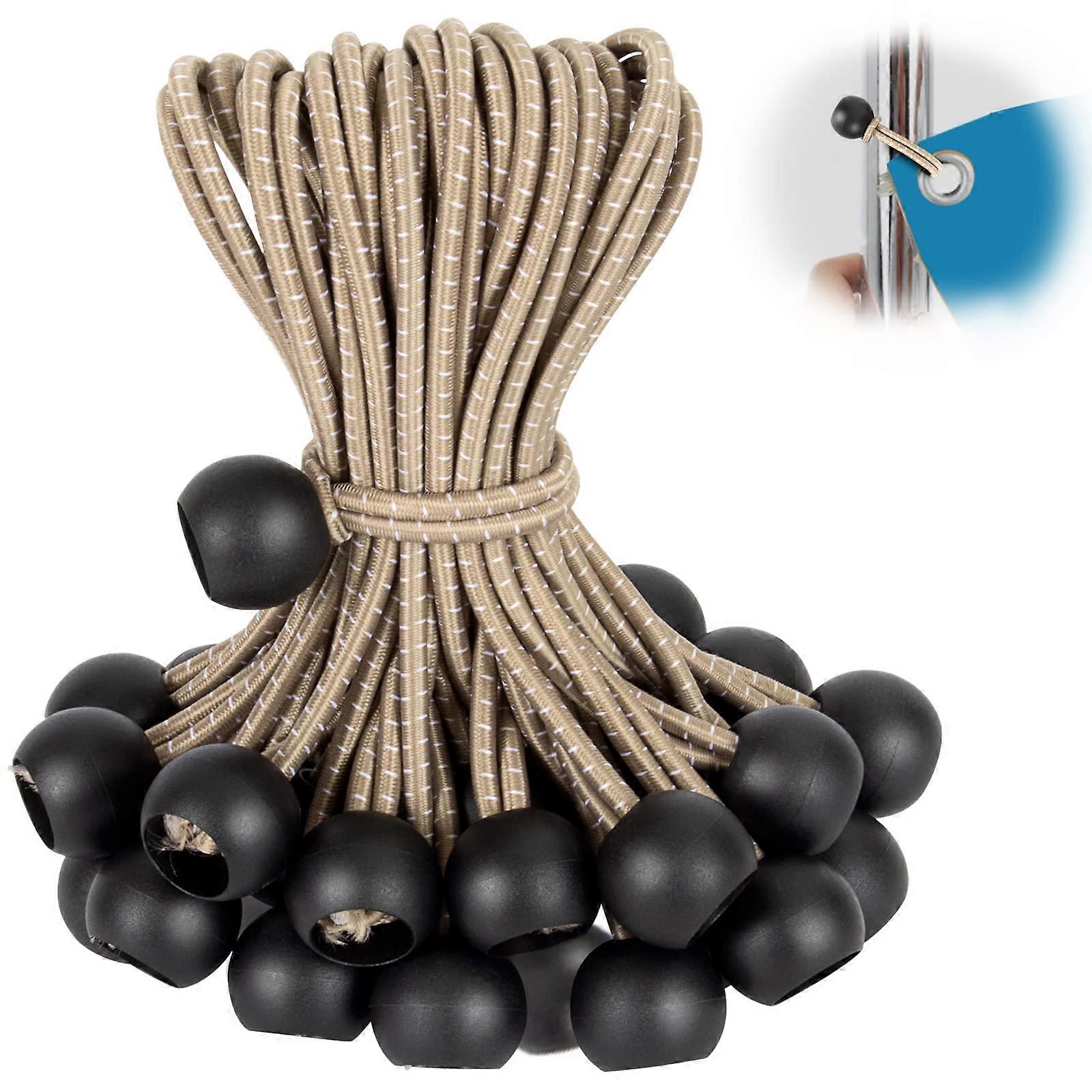 50 PCS UV Resistant Bungee Cords for Camping and Canopy 8 Inch