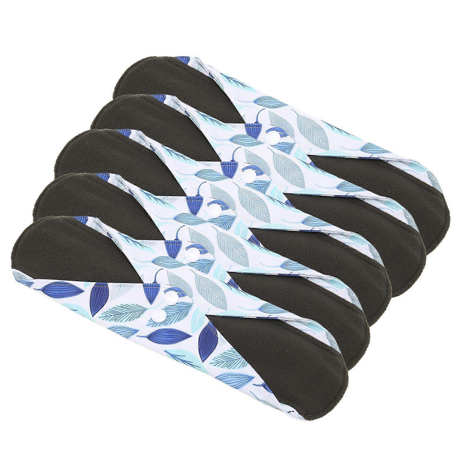 5-Pack Reusable Sanitary Napkins - Highly Absorbent & Washable