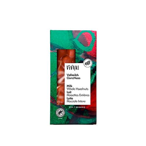 Milk chocolate and whole hazelnuts bio 100 g (Hazelnut - Chocolate)