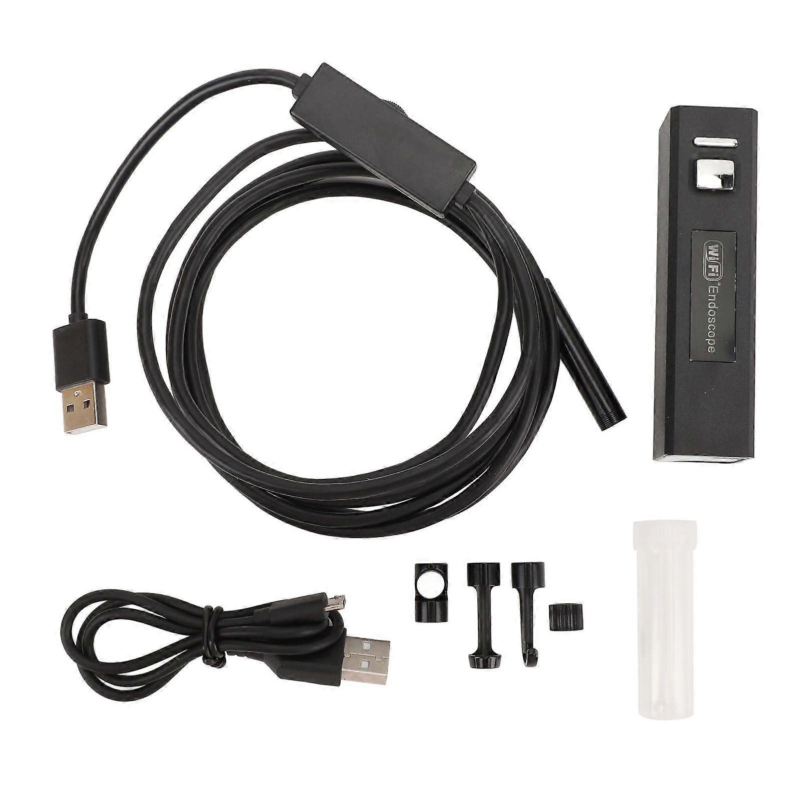 WiFi Endoscope Camera Inspection Camera with 6 Adjustable LED Lights Pipe Channel Camera for Phone Tablet Car Pipeline Maintenance MK5883