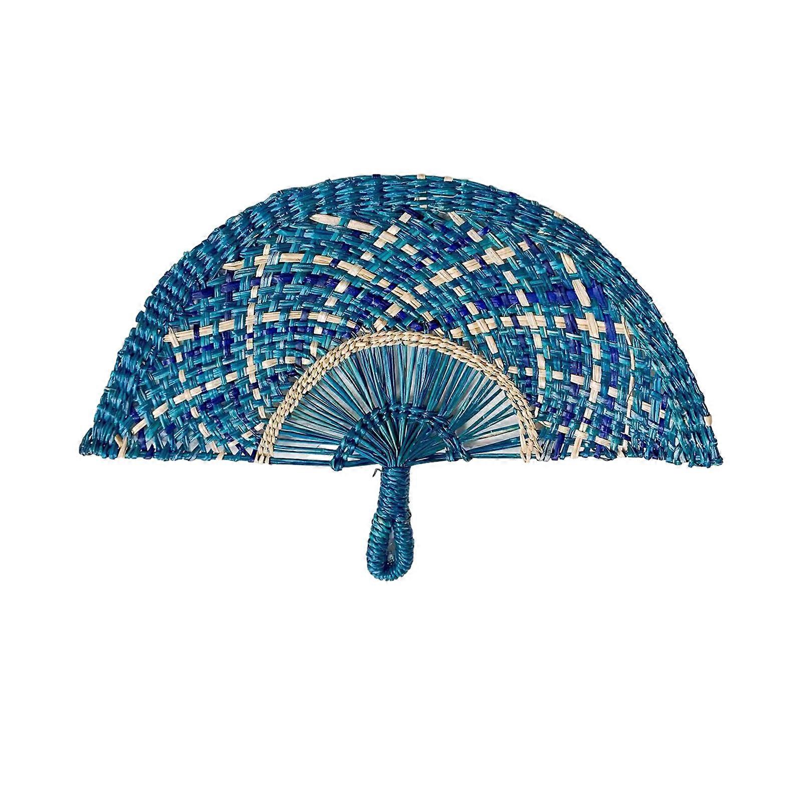 Natural Hand Woven Straw Fan for Summer Cooling Wall Display and Gifting Hamdmade Fan