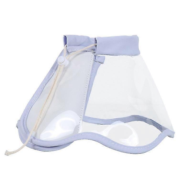 Cat Cone, Drawstrings Cat Cone Collar with Low Noise Fasteners, Transparent Cat Recovery Collar, Licking and Scratching Free Cone Cat Surgery Collar