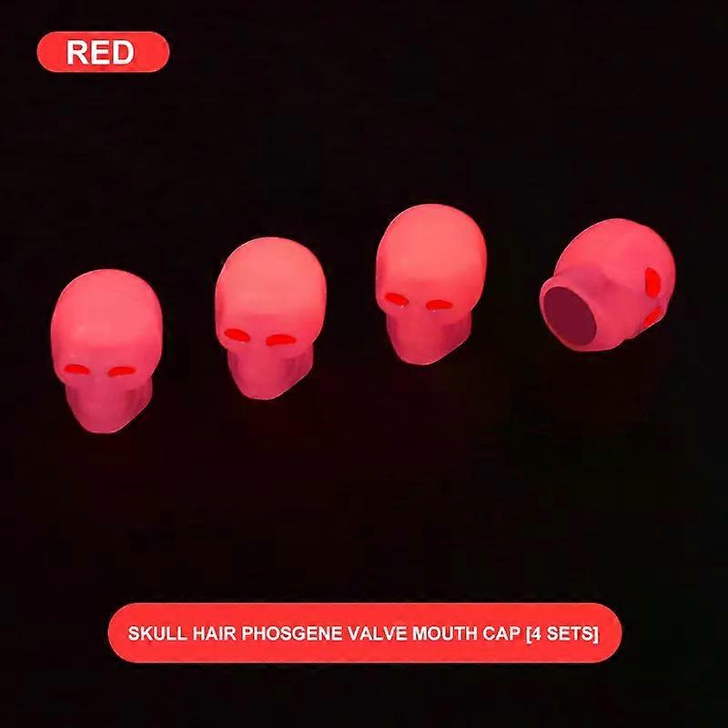 4X صمام الإطارات الفلورسنت الجمجمة رئيس السيارات دراجة نارية فوهة ديكور ليلة متوهجة عجلة التوصيل غطاء