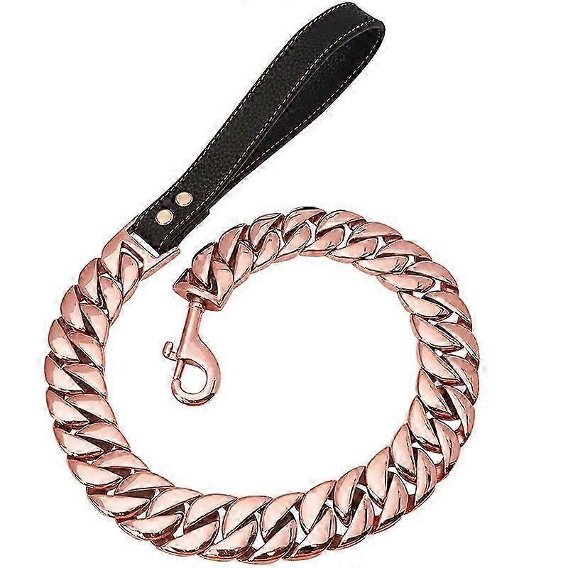 32mm كبير الفولاذ المقاوم للصدأ الأليفة لوازم الجلود مقبض المقود التيتانيوم الصلب مقود