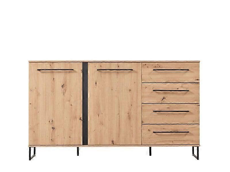 Sideboards Sorrento Oak Effect 2 Door 4 Drawer Sideboard - 3427
