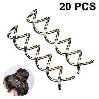 20pcs Spiral Haarnadeln, Twist Haarspangen für Haarstyling Spiralförmig