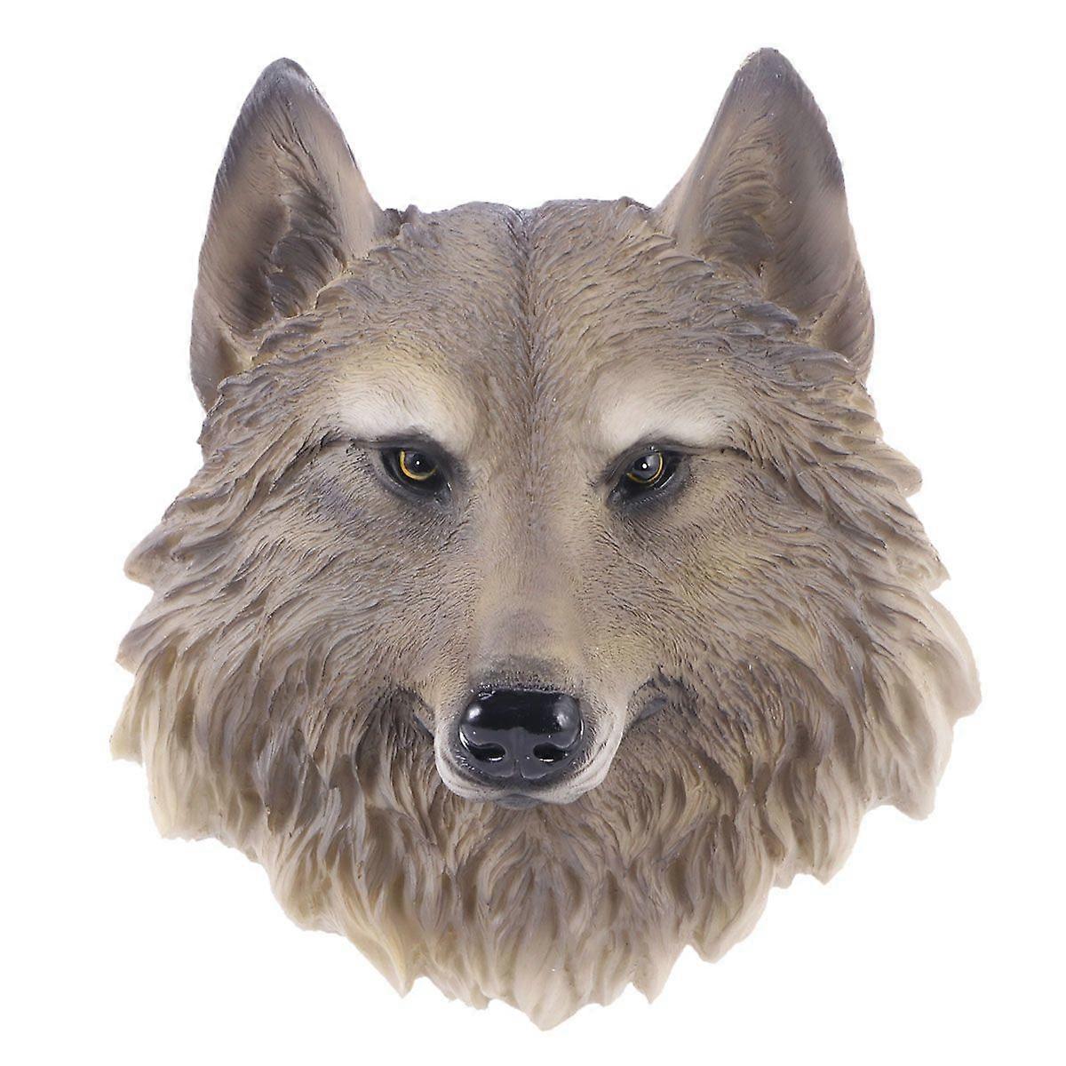 1Pc Realistic Animals Head Adornment Simulation Resin Ornament Resin Craft
