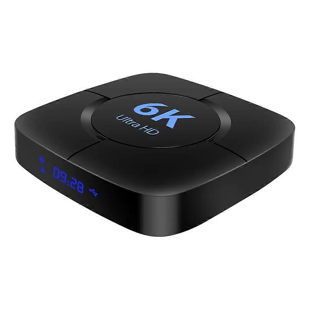 4+32GB TV Box Android 12 6K UHD 2.4G/5.8G WiFi6 100M Ethernet Media Player-EU Plug