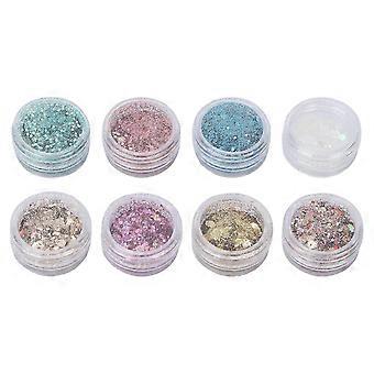 2024 8 Boxes/Set Nail Art Sequins DIY Craft Nail Glitter Flakes Nail Art Decoration Accessories