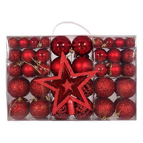 101 Pcs Christmas Balls Set Shatterproof Xmas Tree Decorations Sparkling Christmas Balls with