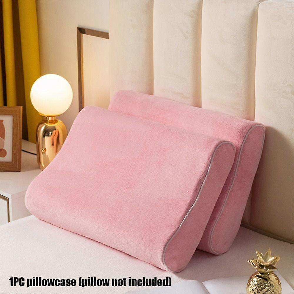 Skin-Friendly Soft Milk Velvet Pillow Case Warm Comfortable Memory Neck Pillow Pillowcase Solid Color Pillow Cover Pillow