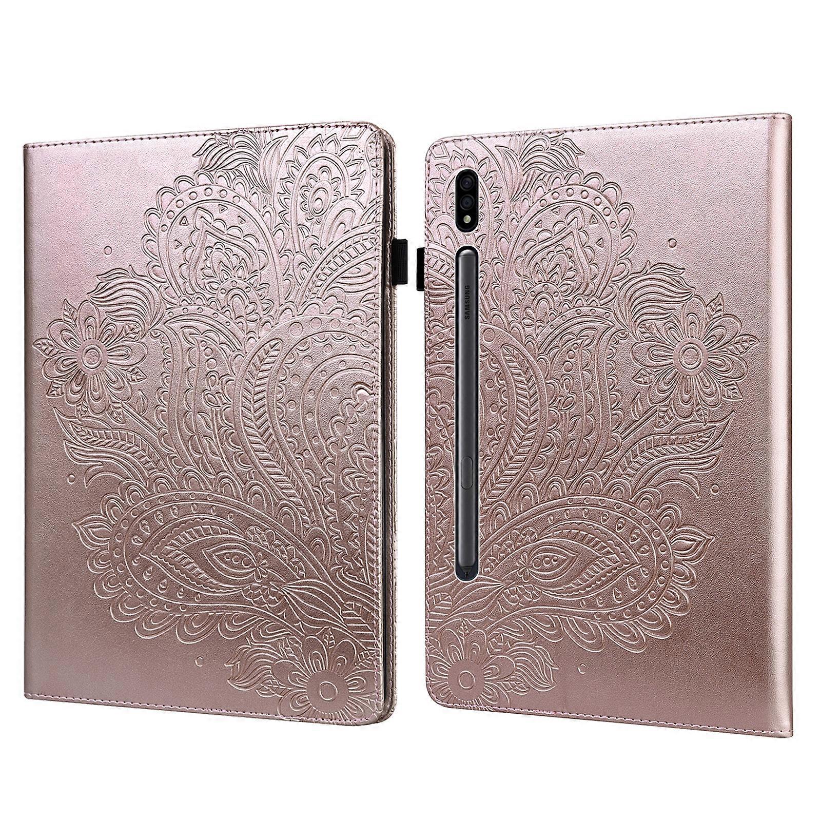 For Samsung Galaxy Tab S9 / S9 FE Peacock Embossed Pattern Leather Tablet Case