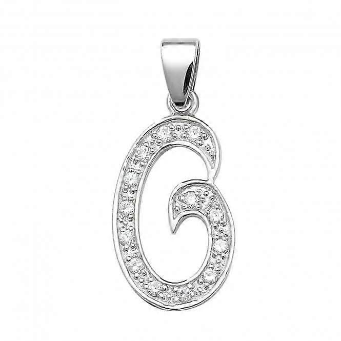 Acotis Silver Pendant Initial with Zirconia Accent G6128/O