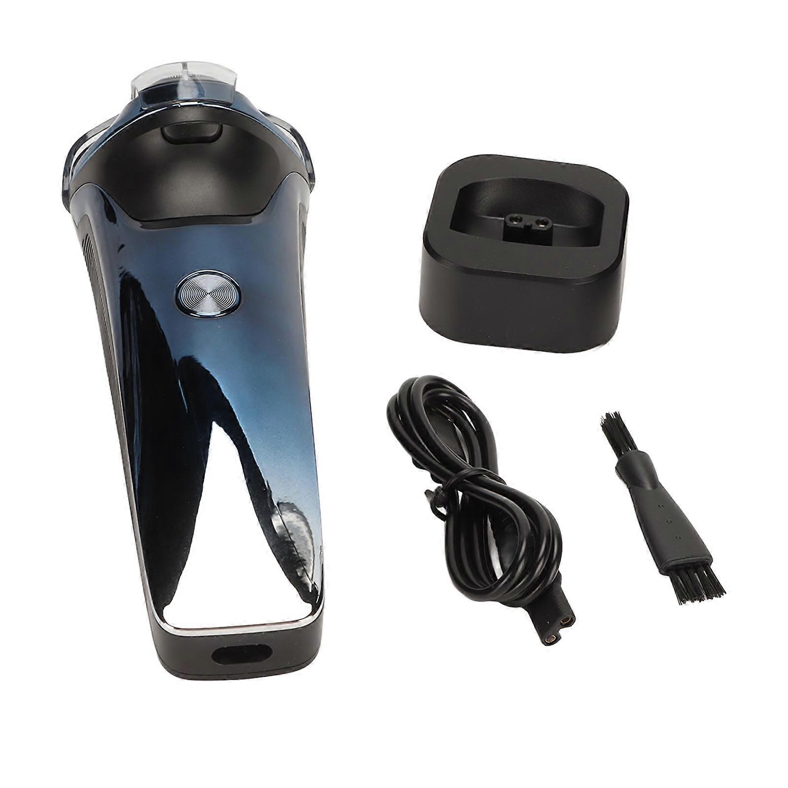 Electric Trimmer Machine USB Rechargeable Waterproof LCD Display Cordless Hair Grooming Beard Clipper Blue