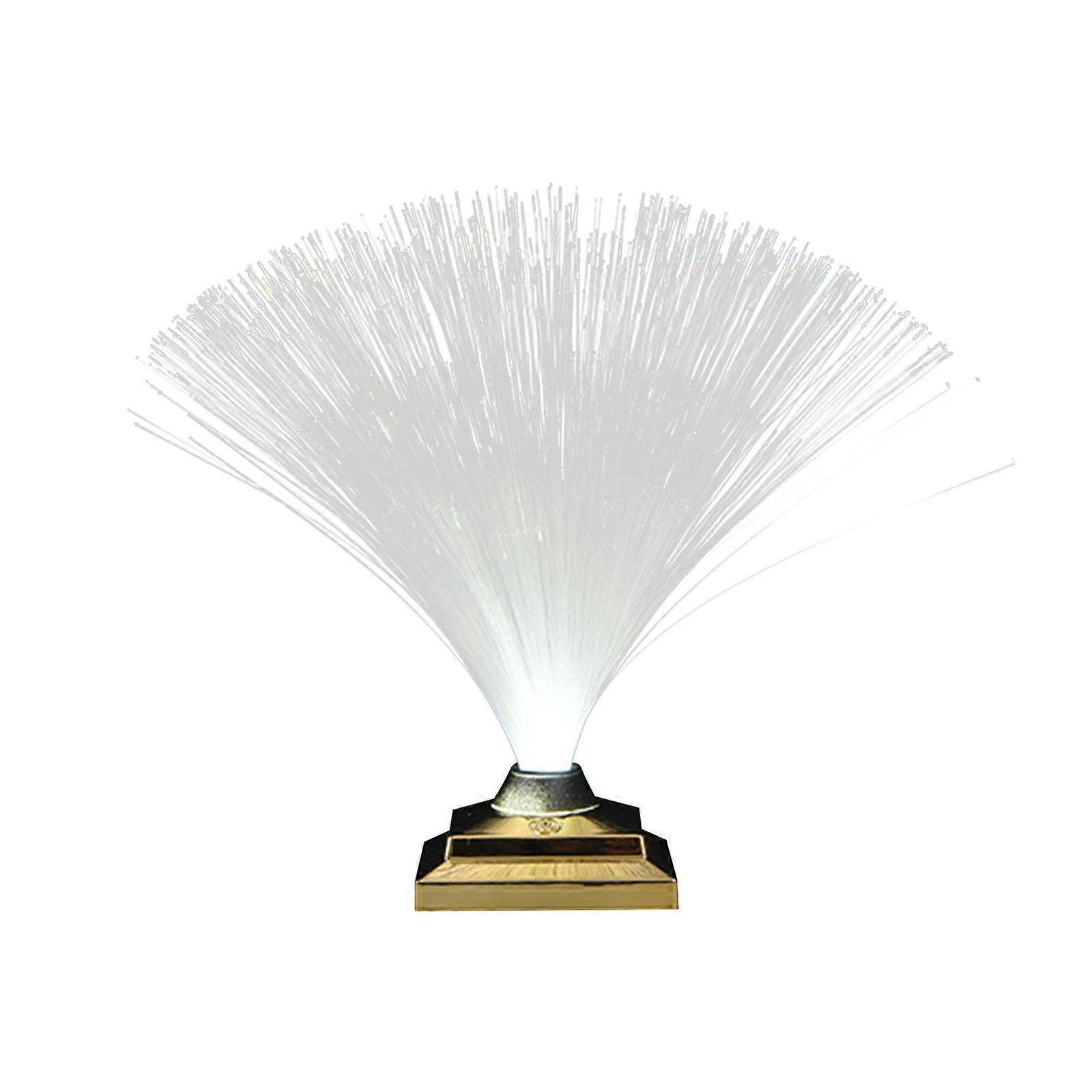 Fiber Optics Light Color Changing Gold Plated Base - USB Powered - 12.4 Inches - Fiber Optics Center Sensor Light PUW0533