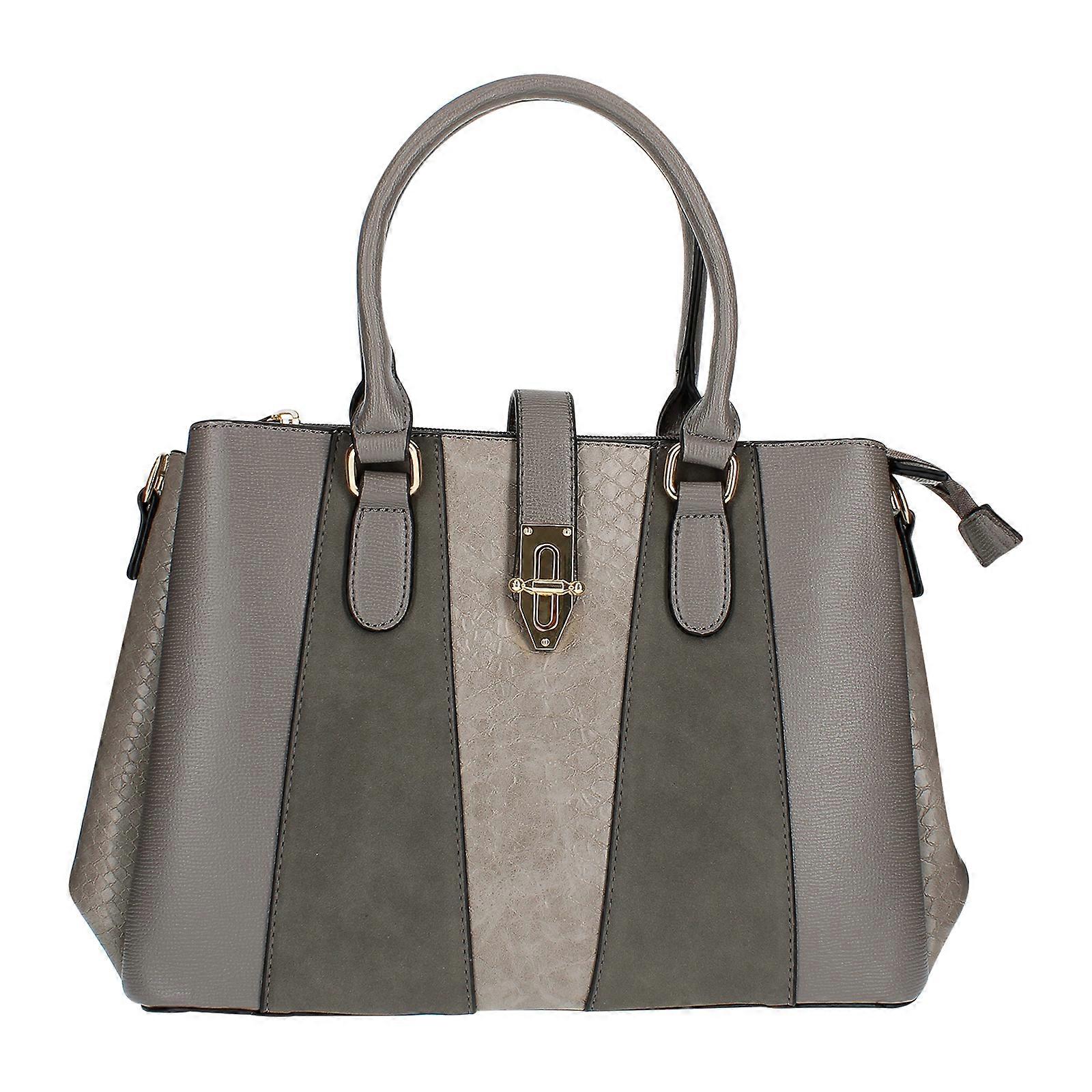 Sac à main classique à imprimé serpent avec boucle dorée