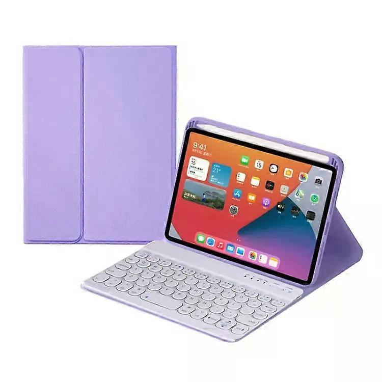 Bluetooth Keyboard Case for iPad Mini 6-Detachable,Leather,Light Purple Light Purple