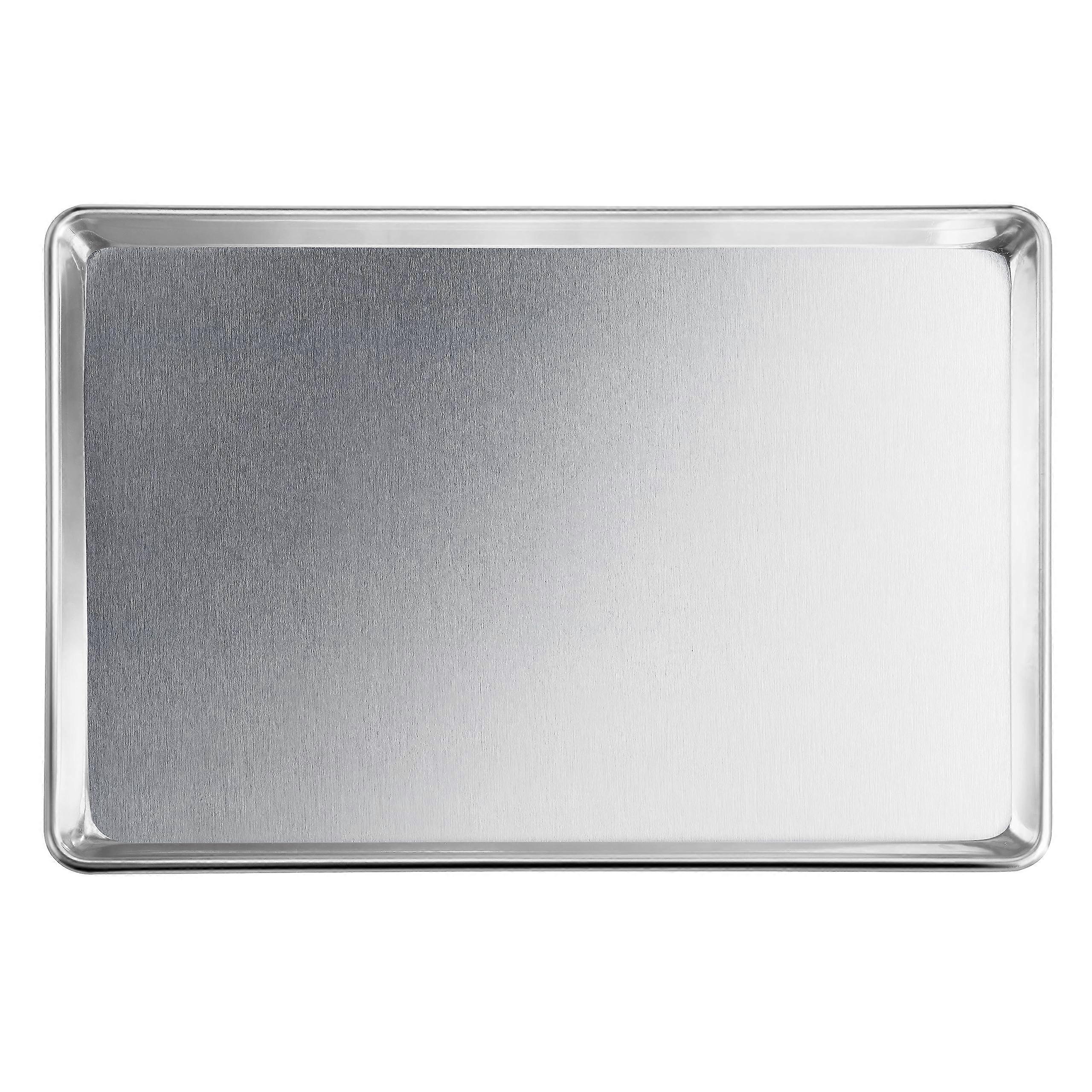 Commercial-Grade 12-Gauge Aluminum Open Bead Sheet Pan 18" L x 26" W x 1" H for Measure Oven Baking
